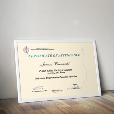 2007-certificate-of-attendance-polish-spine-society-congress-mini